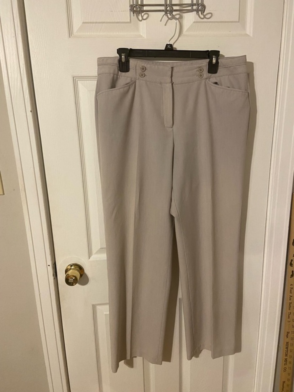Zac & Rachel Light Gray Straight-Leg Pants